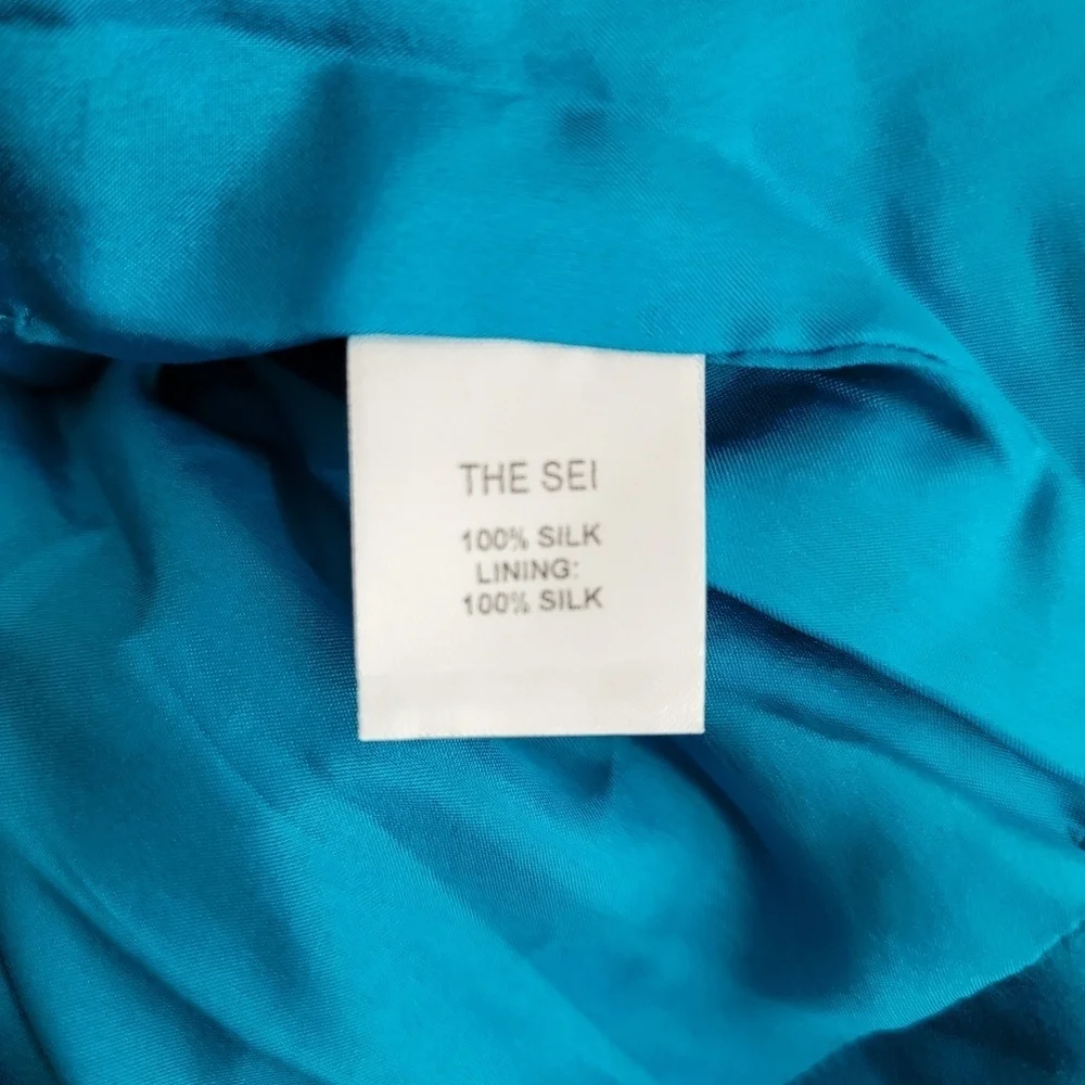 The Sei Ruched Mini Skirt in Azul size 8 NWT